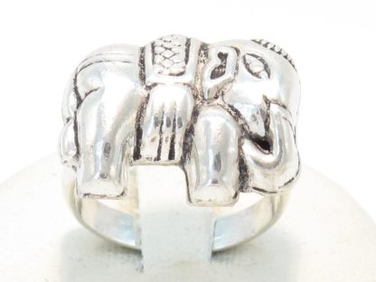anello etnico elefante argento
