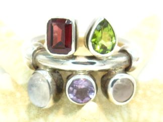 anello pietre multicolor